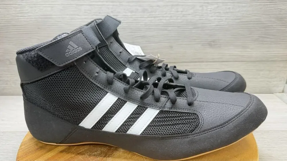 Adidas HVC 2 Black/White/Gum Adult Wrestling/Boxing Shoes Men's Size 16